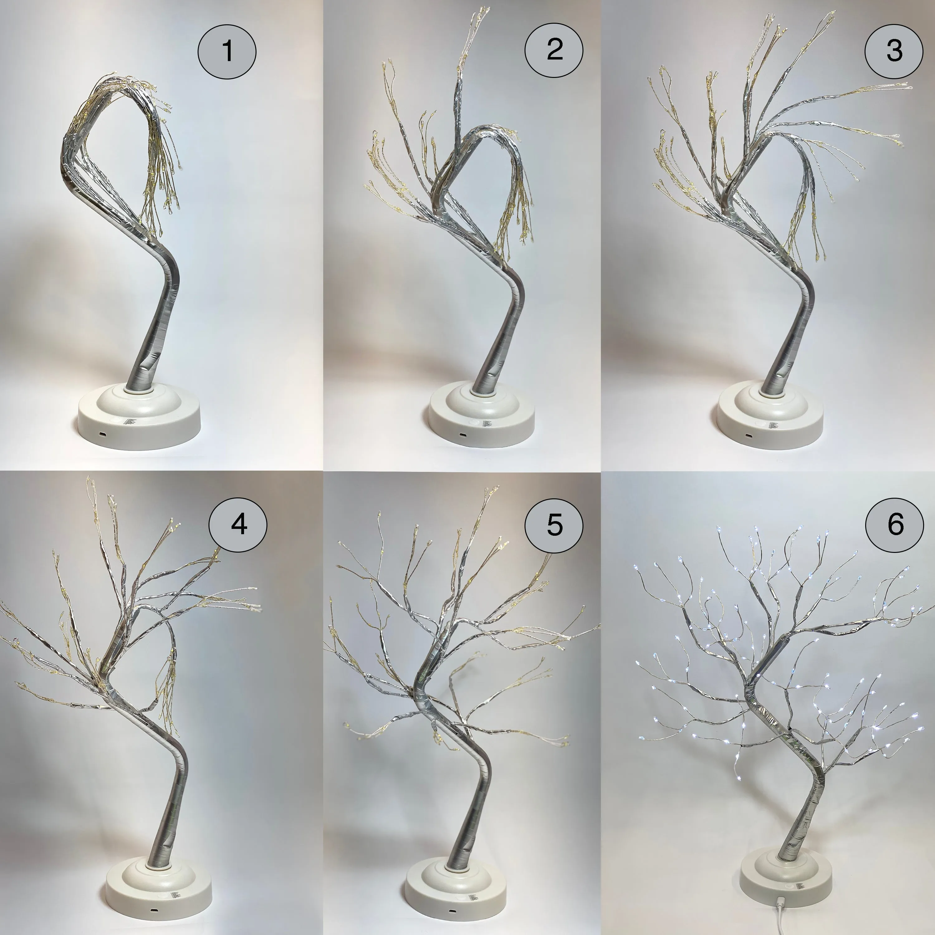 108 LED Silver - Enchanting Bonsai Tree Light | 8 Lighting Modes & Timer | Ideal for Living Room, DIY Gifts, Home Decor, Christmas & Holidays