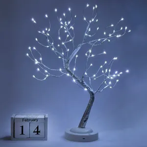 108 LED Silver - Enchanting Bonsai Tree Light | 8 Lighting Modes & Timer | Ideal for Living Room, DIY Gifts, Home Decor, Christmas & Holidays