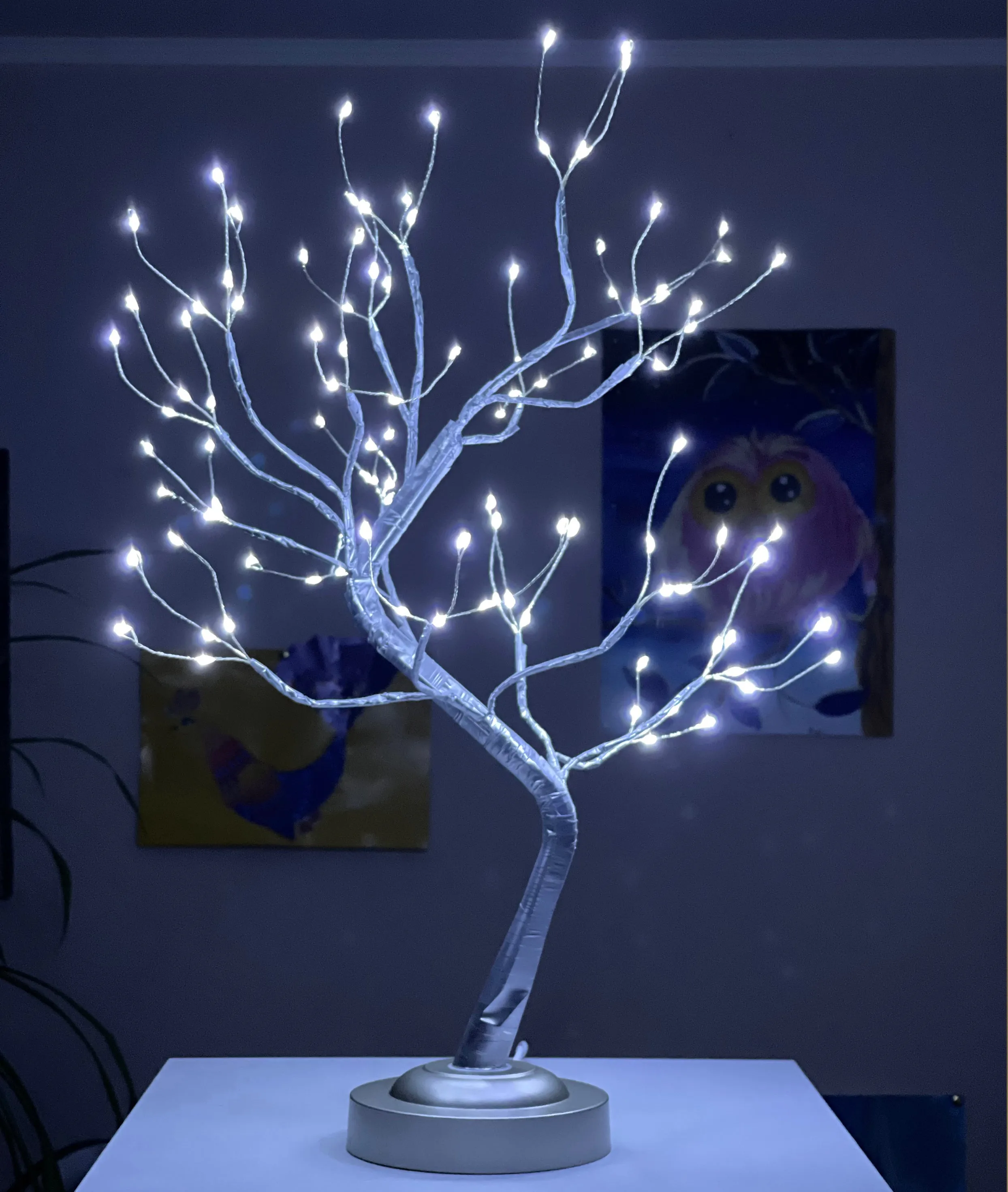 108 LED Silver - Enchanting Bonsai Tree Light | 8 Lighting Modes & Timer | Ideal for Living Room, DIY Gifts, Home Decor, Christmas & Holidays