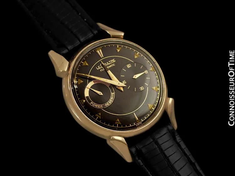 1953 LeCoultre Futurematic Vintage Mens Black Dial Watch, Bullhorn Lugs - 10K Gold Filled