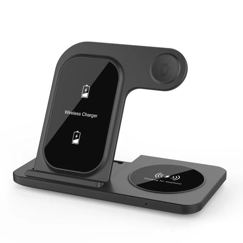 3 in 1 Wireless Charger Stand Pad Fast Charging Station Dock