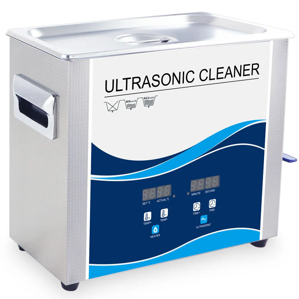 6.5L Digital Ultrasonic Cleaner Jewelry Ultra Sonic Bath Degas Parts Cleaning