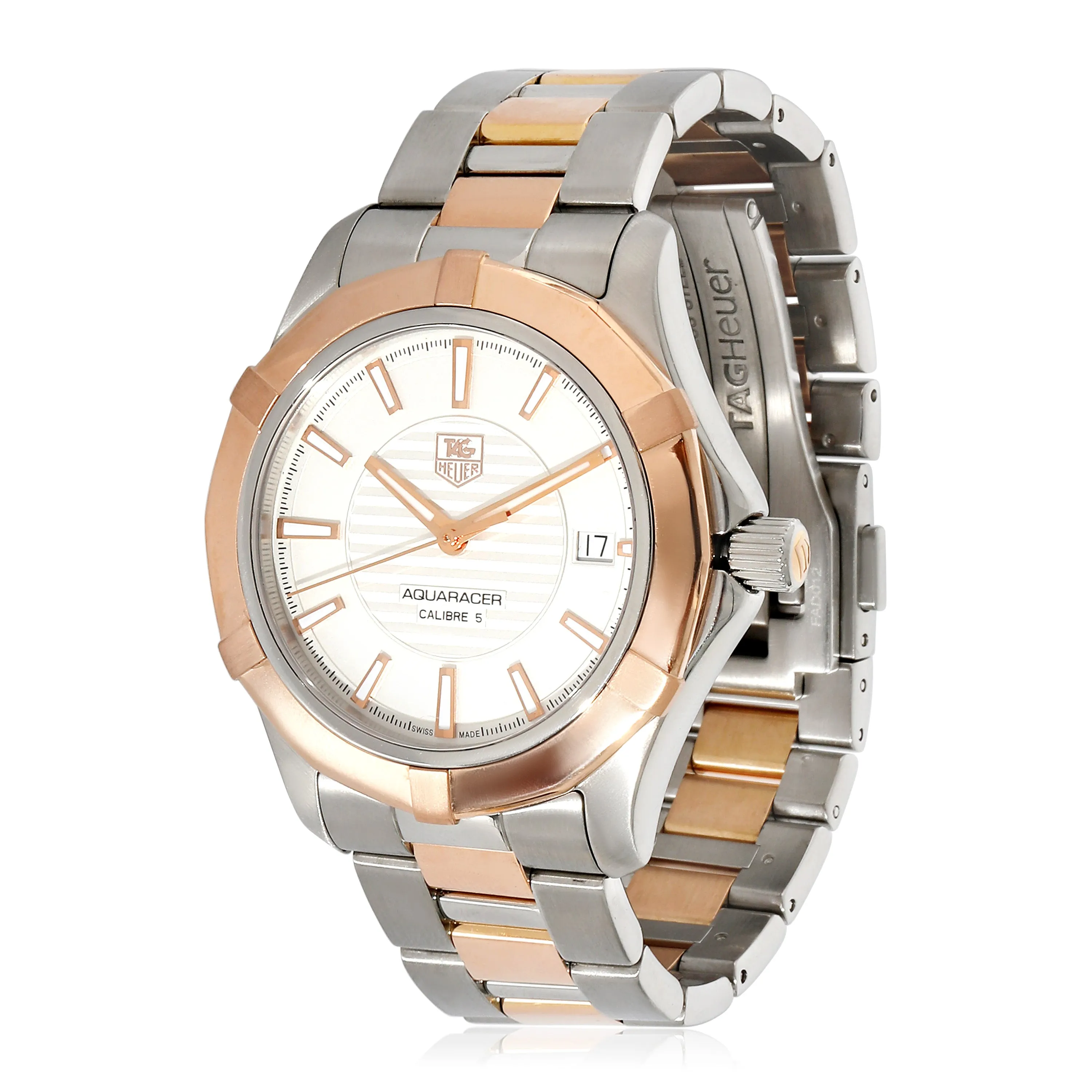 Aquaracer WAP2150.BD0885 Mens Watch in  Stainless Steel/Rose Gold