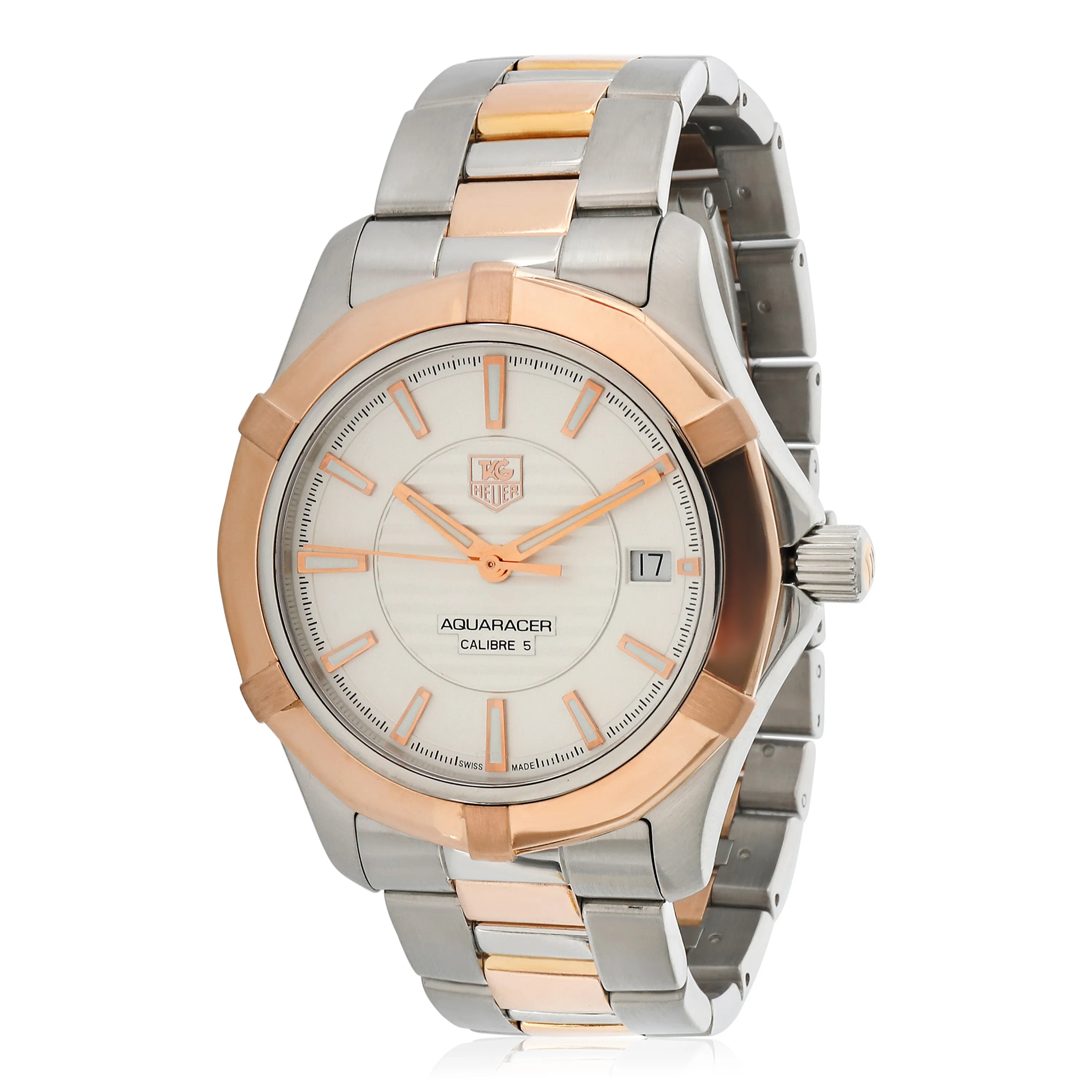 Aquaracer WAP2150.BD0885 Mens Watch in  Stainless Steel/Rose Gold