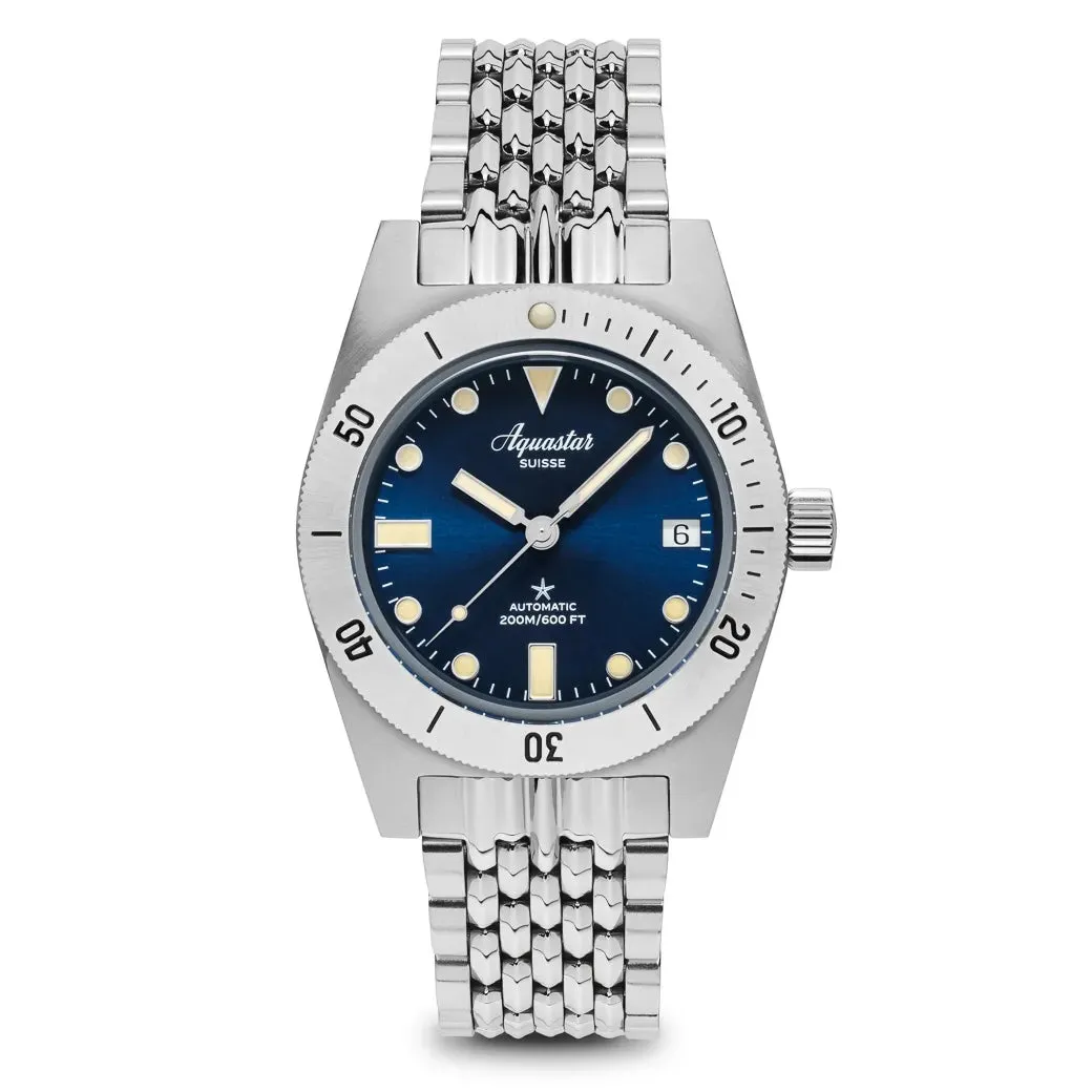 Aquastar Model 60 Blue Dial BoR Bracelet