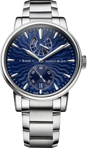 Arnold & Son Watch Eight Day Royal Navy Blue Bracelet