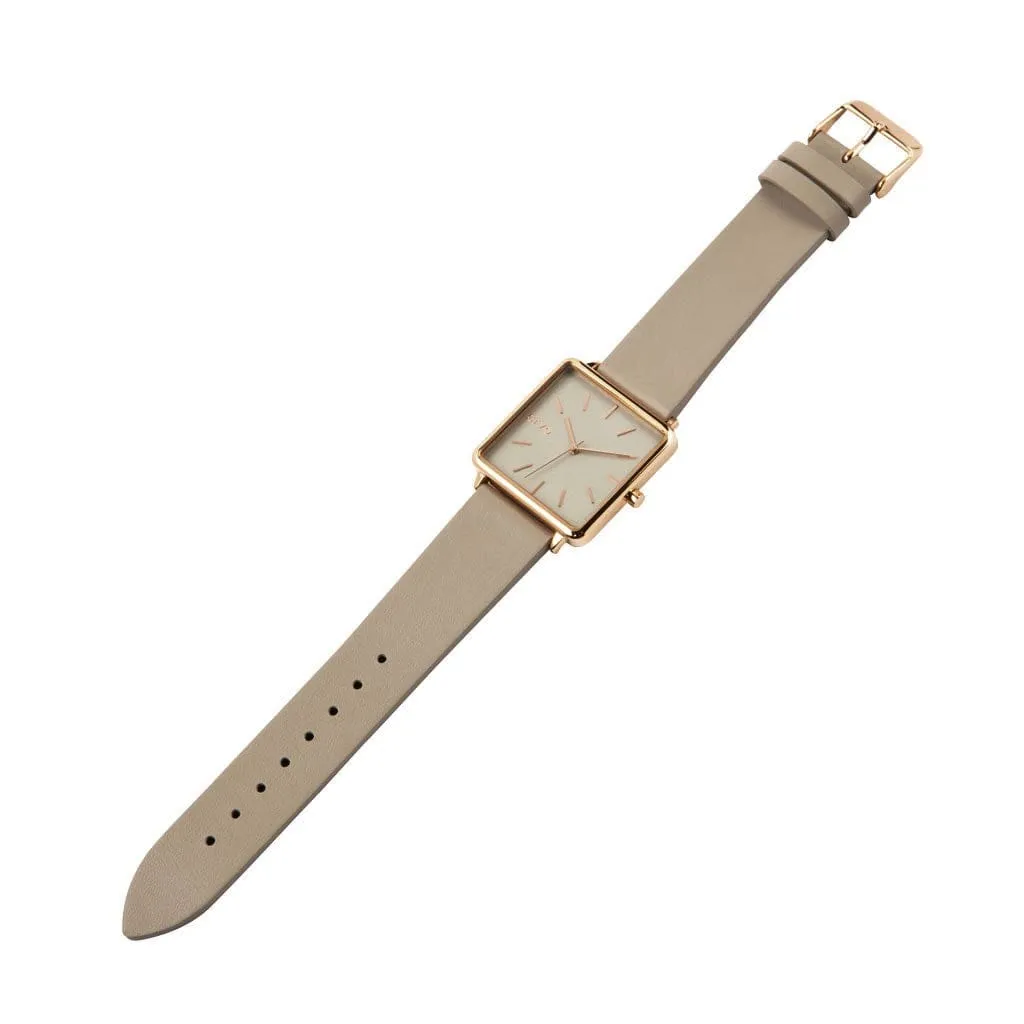 Arvo Women's Taupe Time Squared Watch