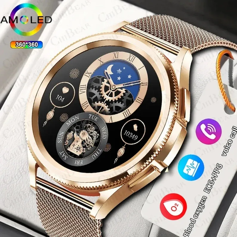 AW04 - AMOLED Stylish design luxury stainless steel smart watch for men