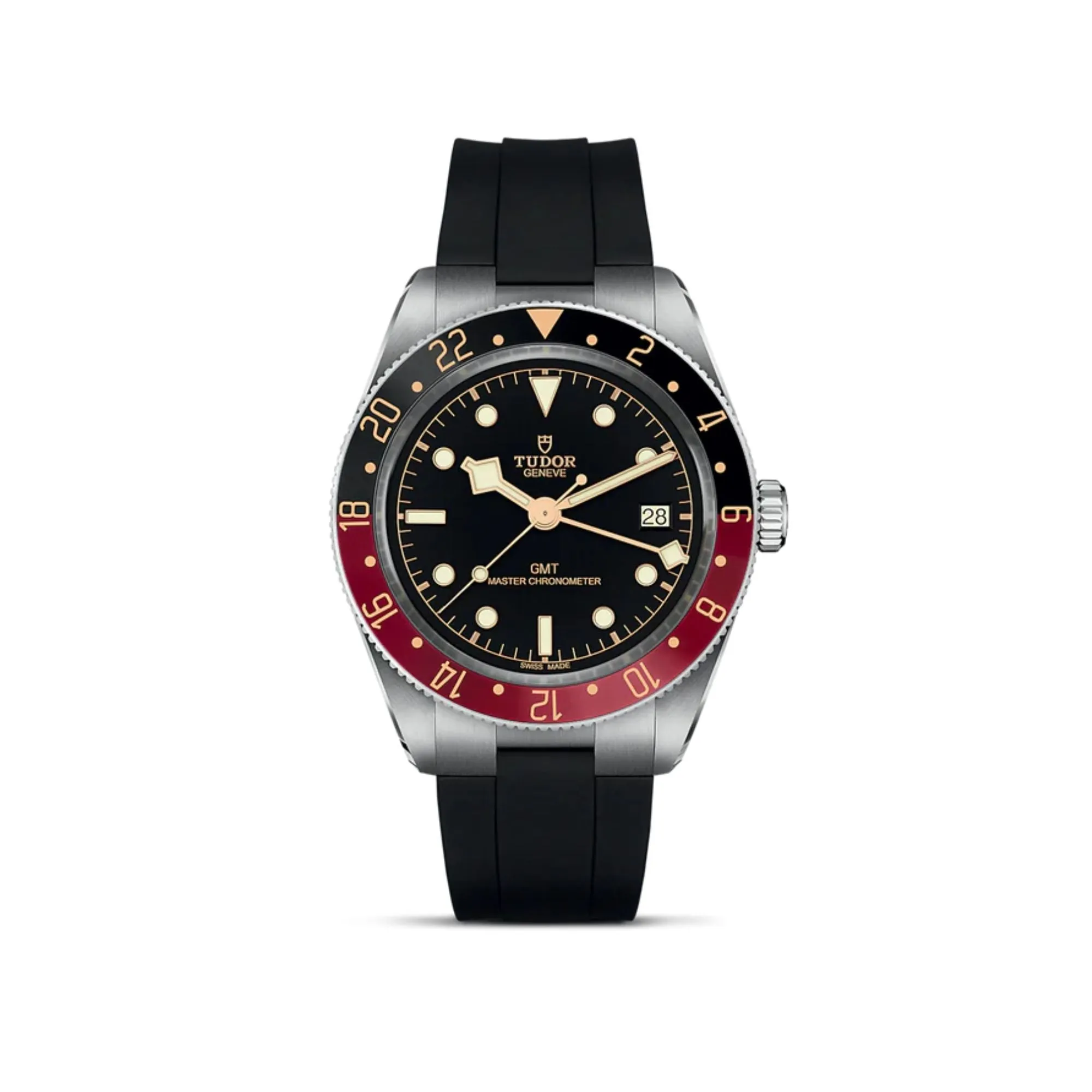 BLACK BAY 58 GMT, 39mm steel case, Rubber strap