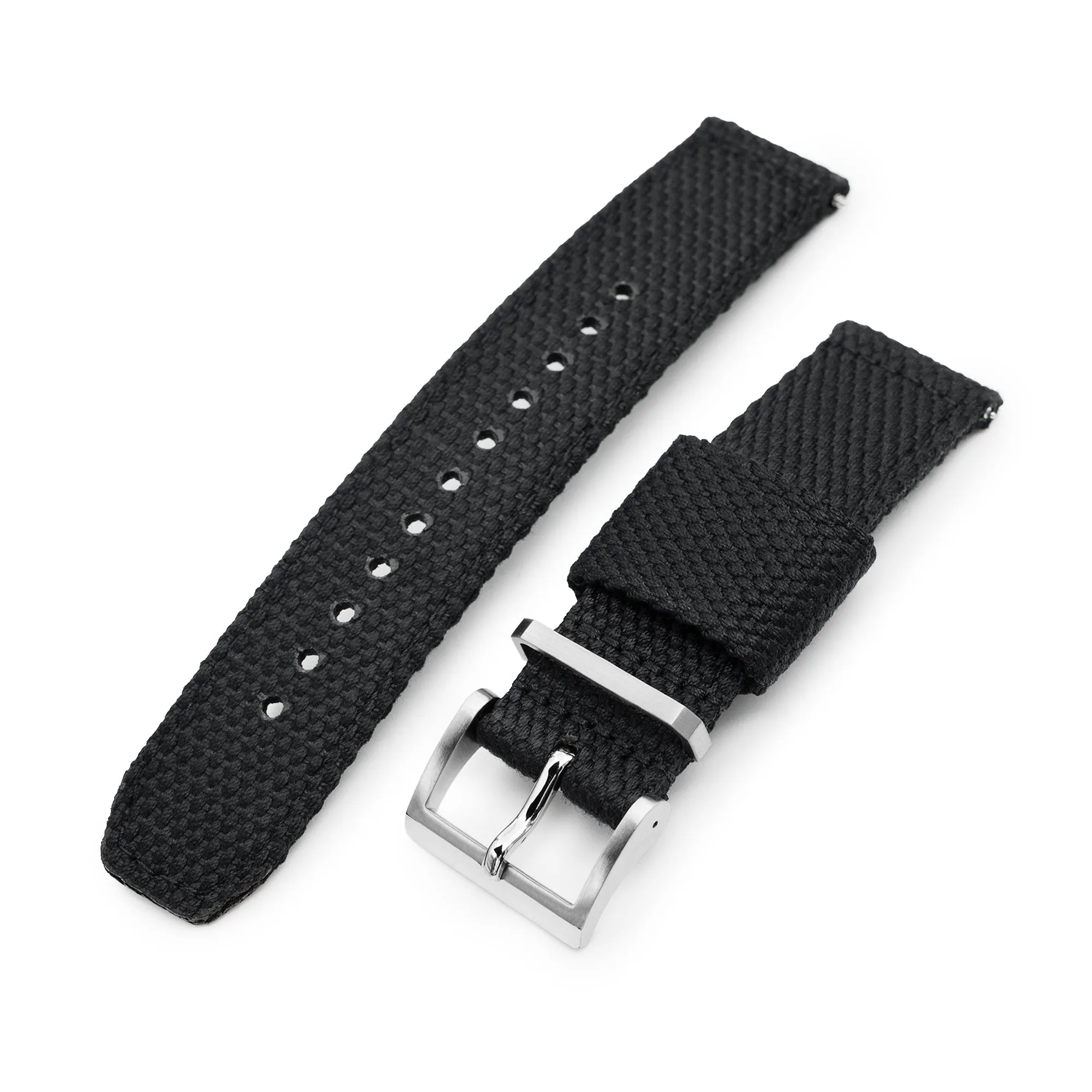 Black Premium Nylon Honeycomb Weave Quick release Watch Strap