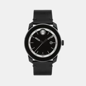 Bold Men's Black Analog Leather Watch 3601154