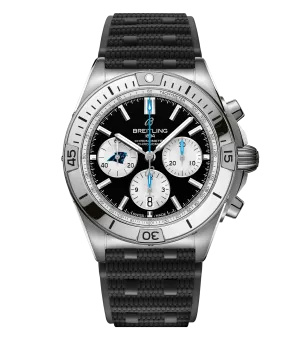 Breitling Chronomat B01 42 NFL Carolina Panthers Edition with Rubber Strap