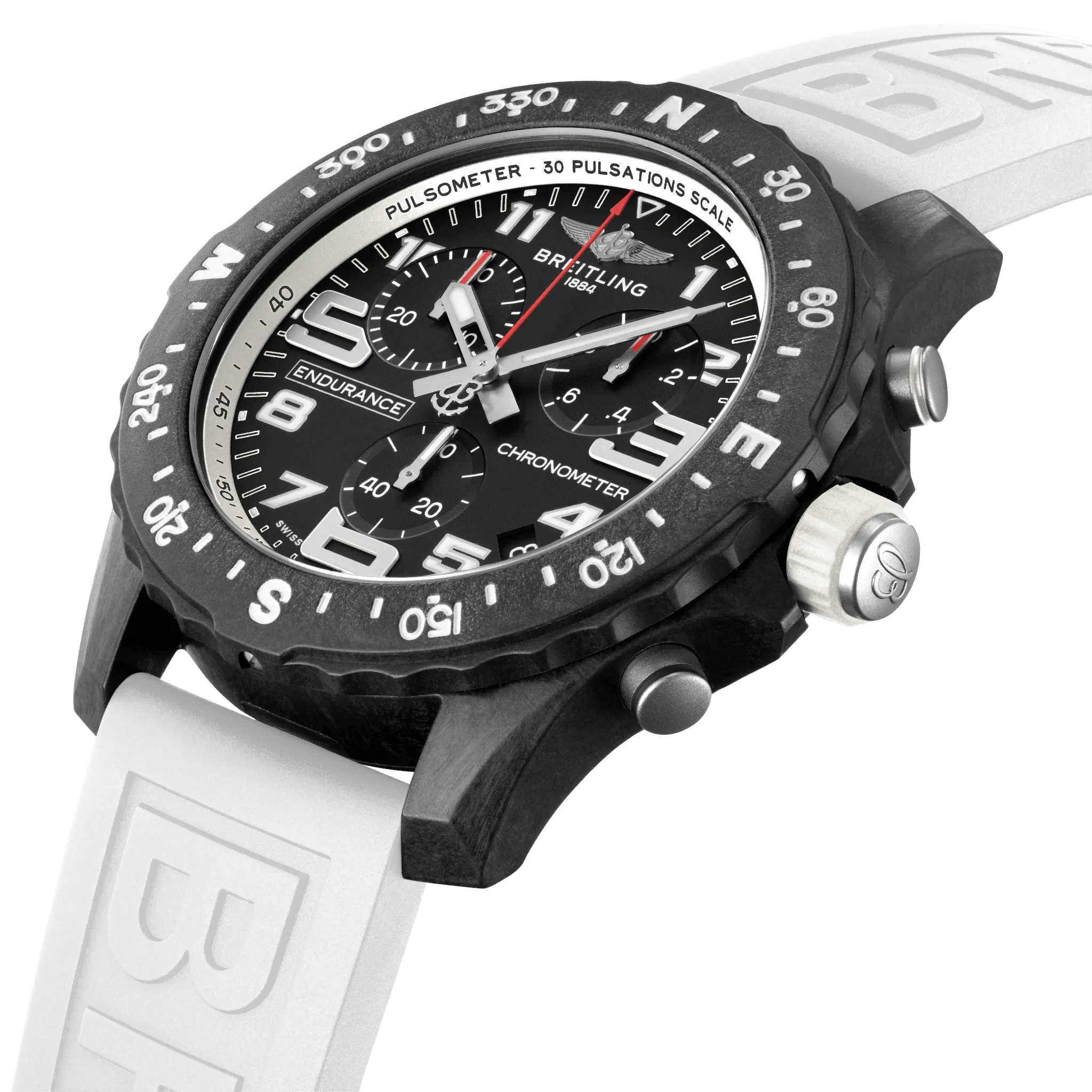 Breitling Endurance Pro 44 with White Strap