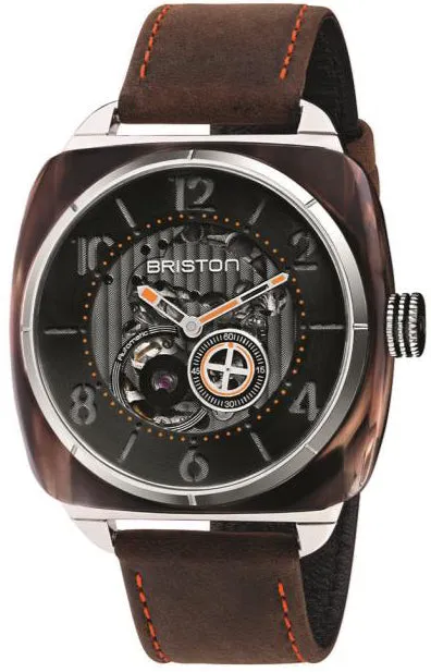 BRIS Watch Streamliner Skeleton Amber Acetate