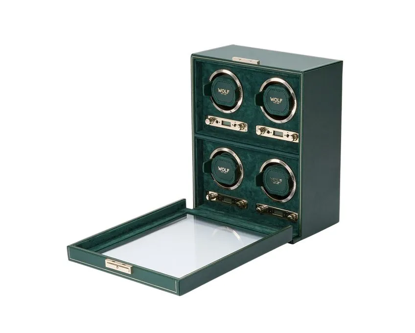 British Racing 4 Piece Watch Winder (Green)