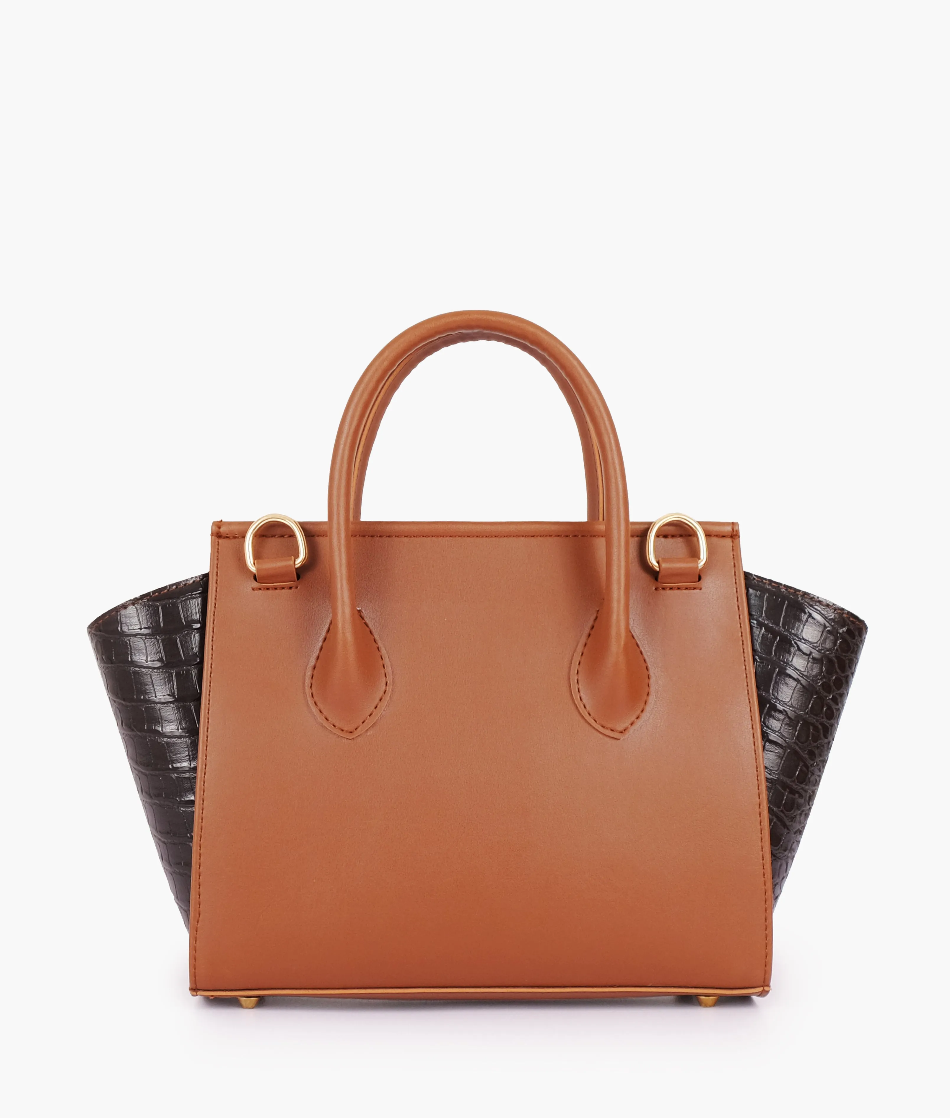 Brown trapeze handbag