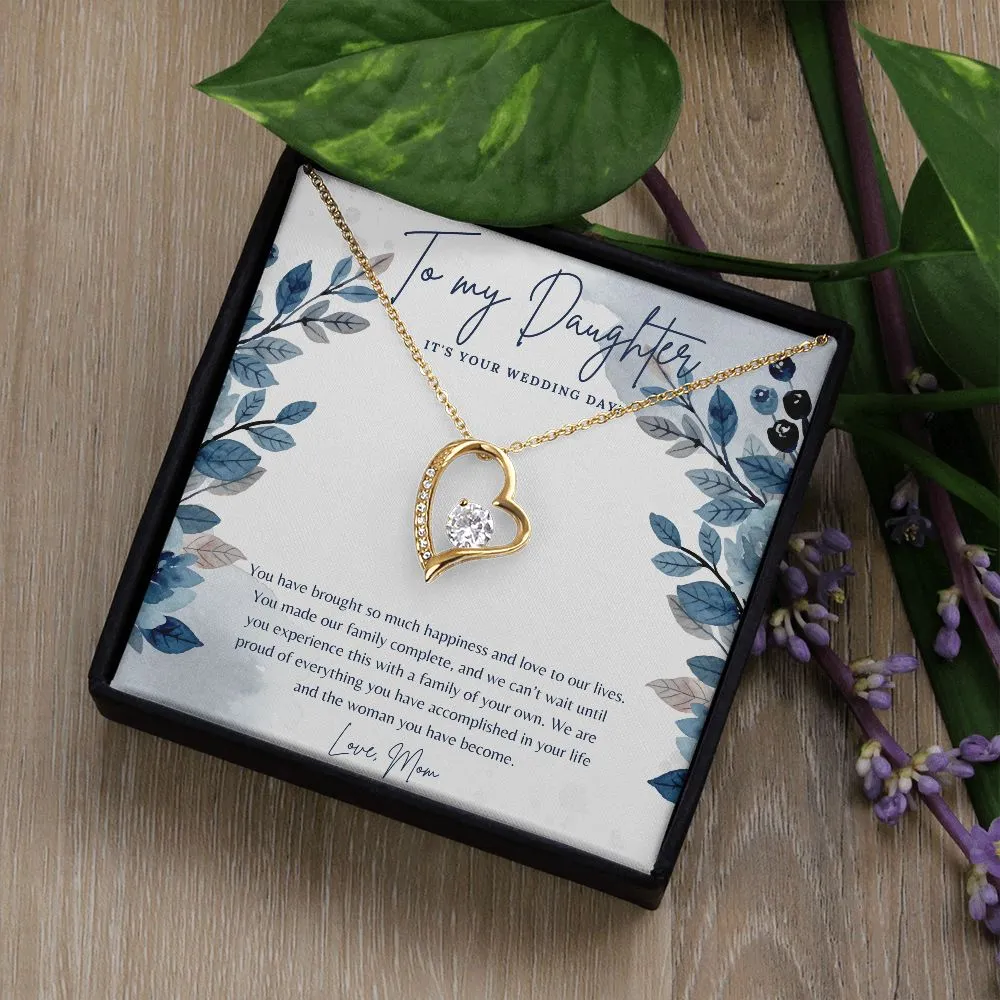 Daughter Wedding Day Gifts Forever Love Necklace, To my Daughter on your wedding Day