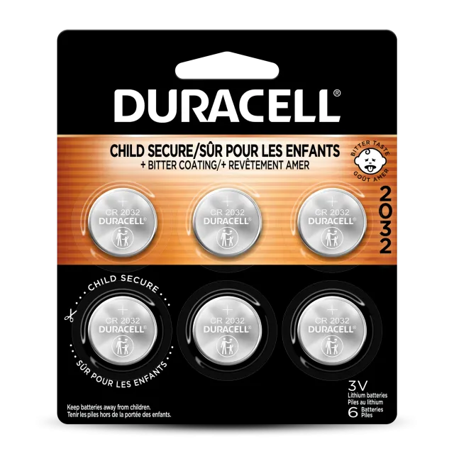 Duracell CR 2032 Lithium Coin Battery with Bitter Coating