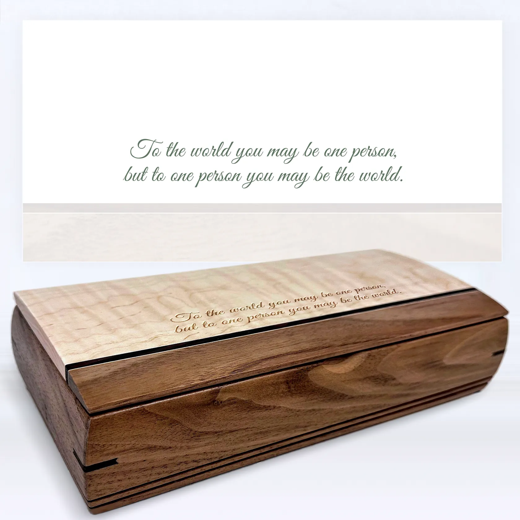 Father's Day Gift - Handmade Wooden Cache Box (To the World...)