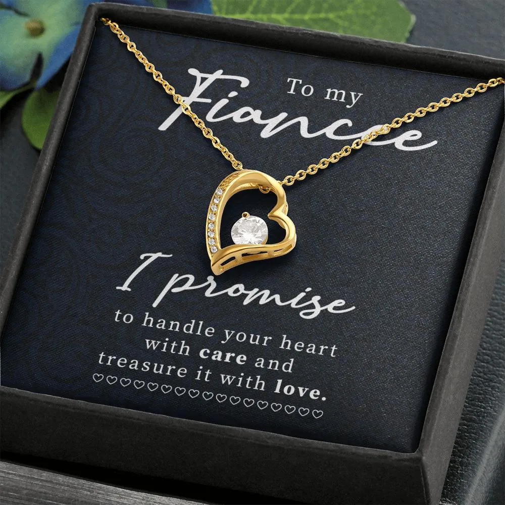 Fiancé Gifts Necklace Cubic Zirconia Christmas Gift for Fiancé Anniversary