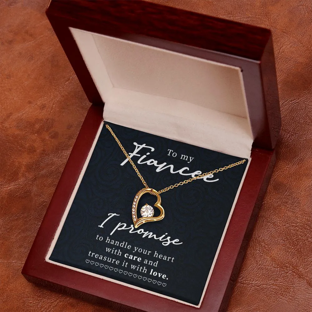 Fiancé Gifts Necklace Cubic Zirconia Christmas Gift for Fiancé Anniversary