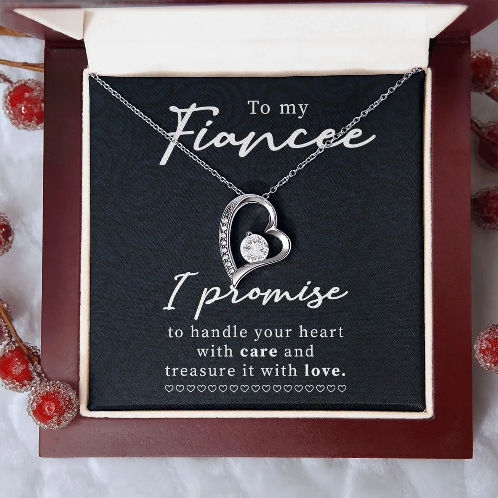 Fiancé Gifts Necklace Cubic Zirconia Christmas Gift for Fiancé Anniversary