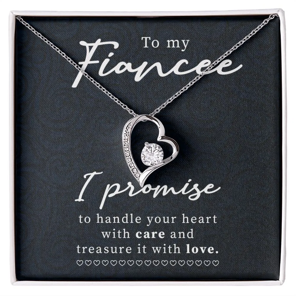 Fiancé Gifts Necklace Cubic Zirconia Christmas Gift for Fiancé Anniversary