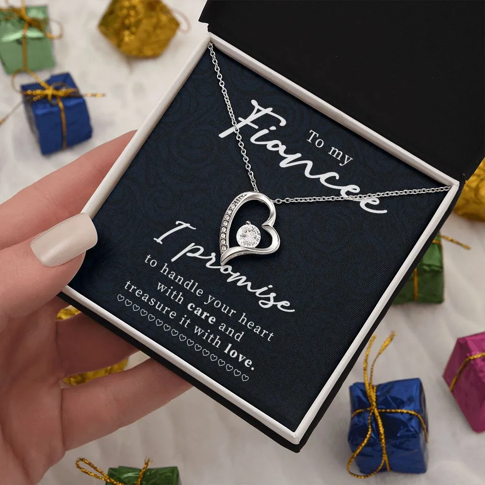 Fiancé Gifts Necklace Cubic Zirconia Christmas Gift for Fiancé Anniversary