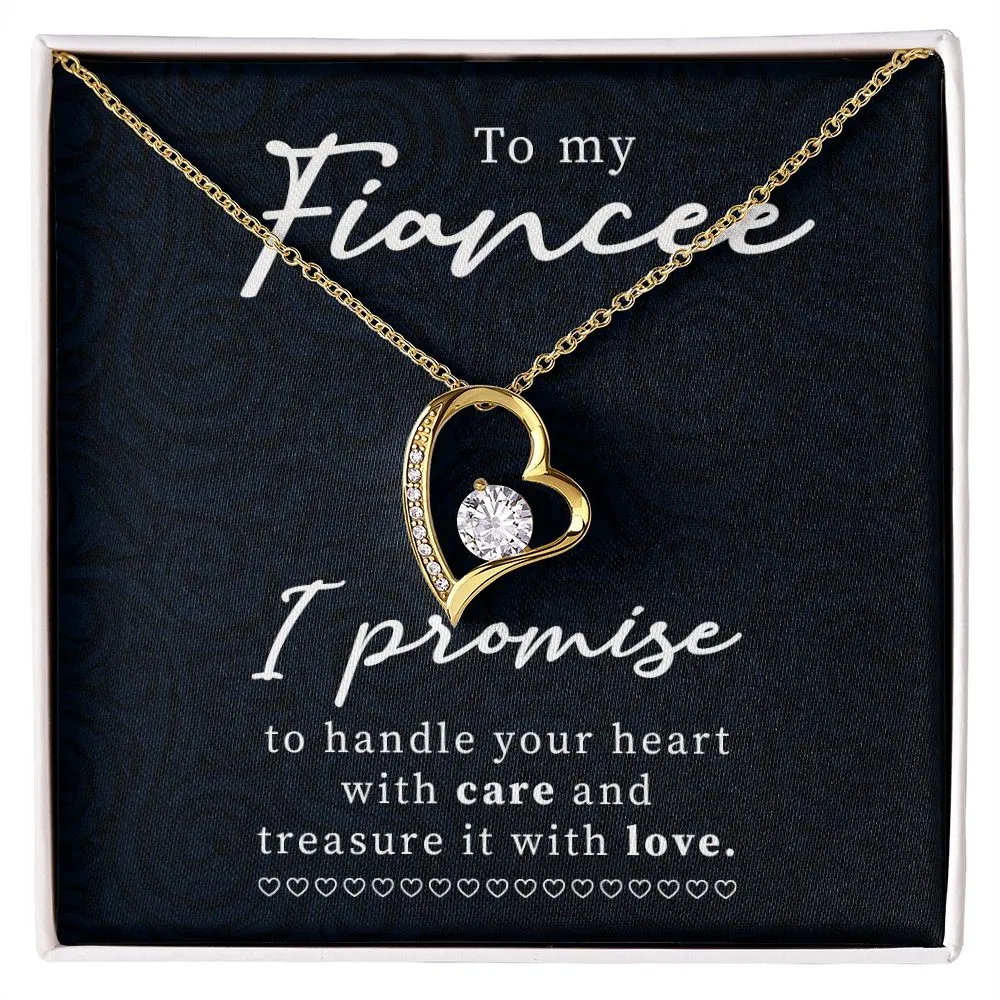 Fiancé Gifts Necklace Cubic Zirconia Christmas Gift for Fiancé Anniversary