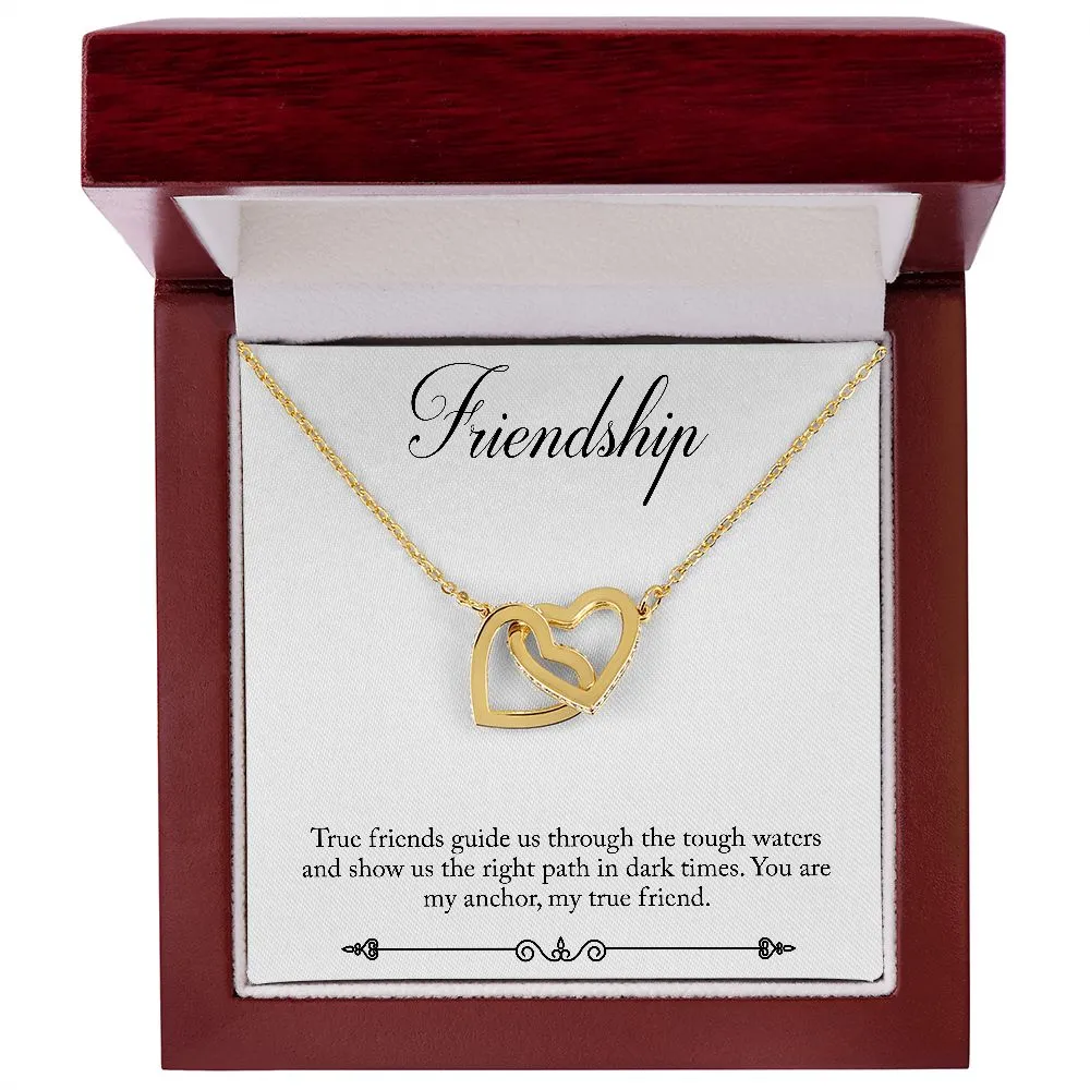 Friendaversary Gifts Necklace Interlocking Heart Friendship Necklace