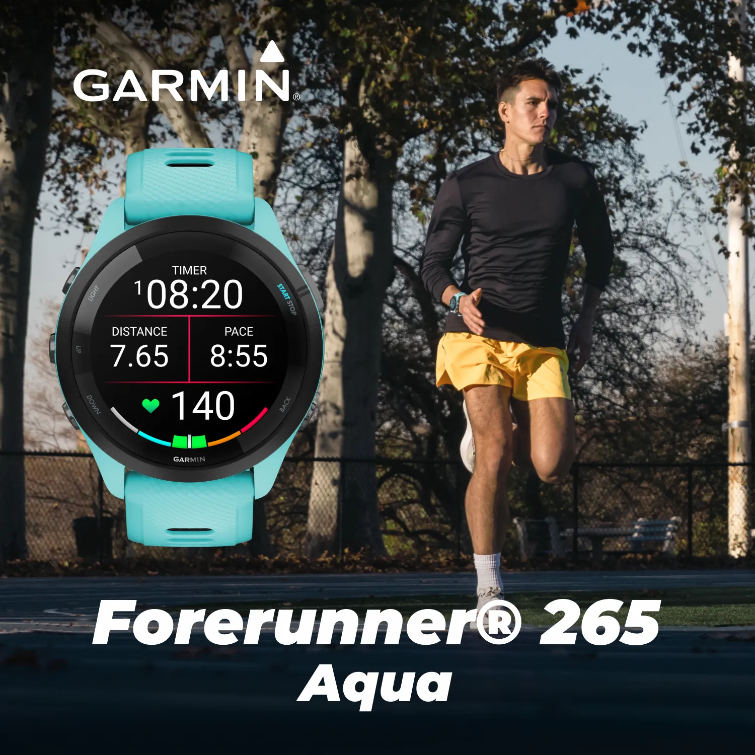 Garmin Forerunner 265 Series Running Smartwatch, 46mm or 42mm AMOLED Touchscreen Display