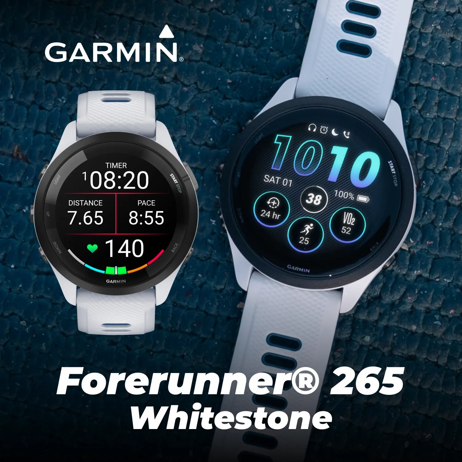 Garmin Forerunner 265 Series Running Smartwatch, 46mm or 42mm AMOLED Touchscreen Display