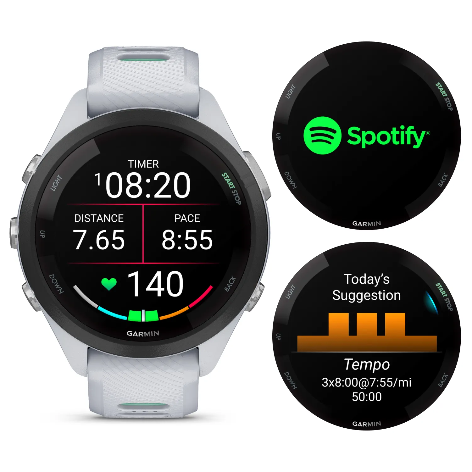 Garmin Forerunner 265 Series Running Smartwatch, 46mm or 42mm AMOLED Touchscreen Display