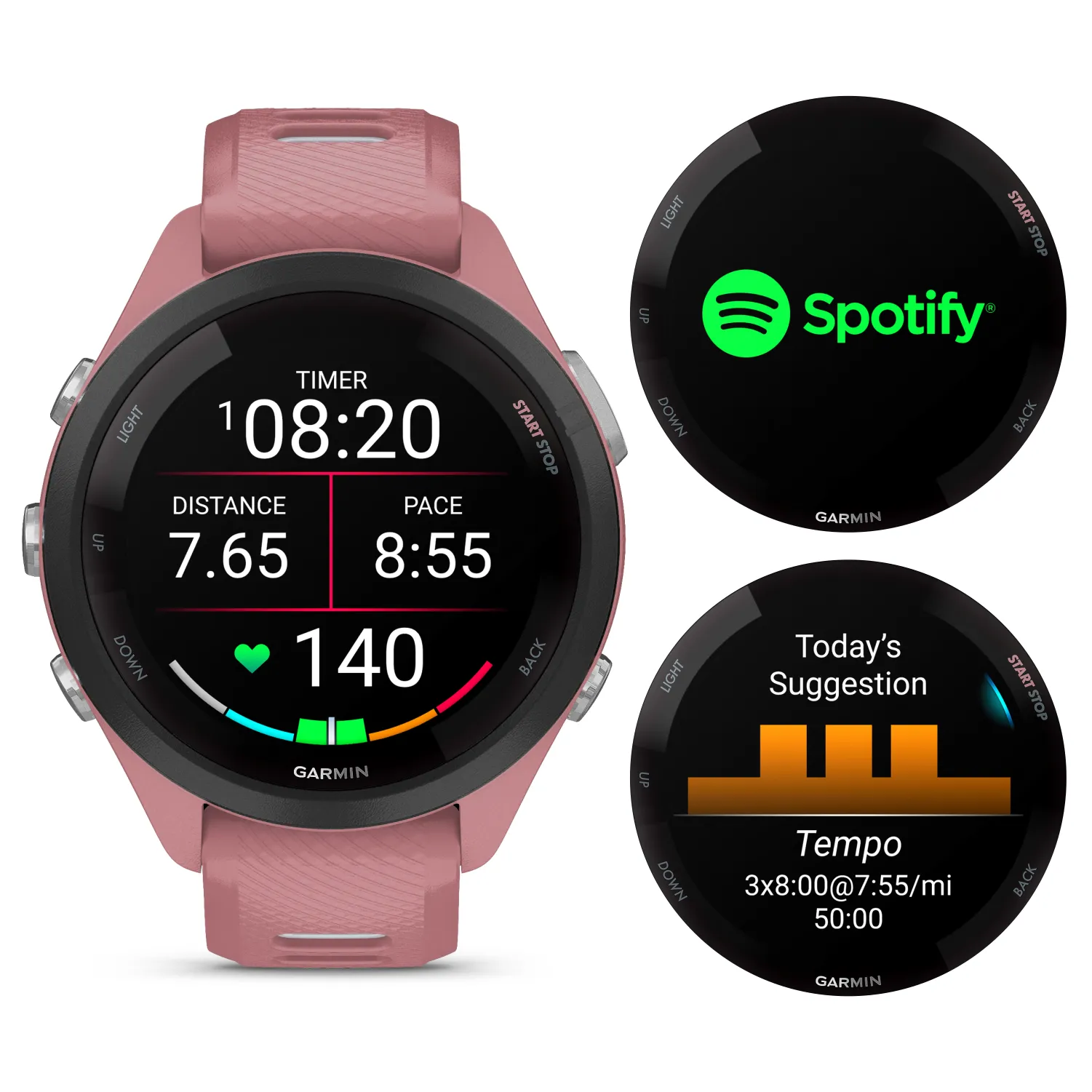 Garmin Forerunner 265 Series Running Smartwatch, 46mm or 42mm AMOLED Touchscreen Display