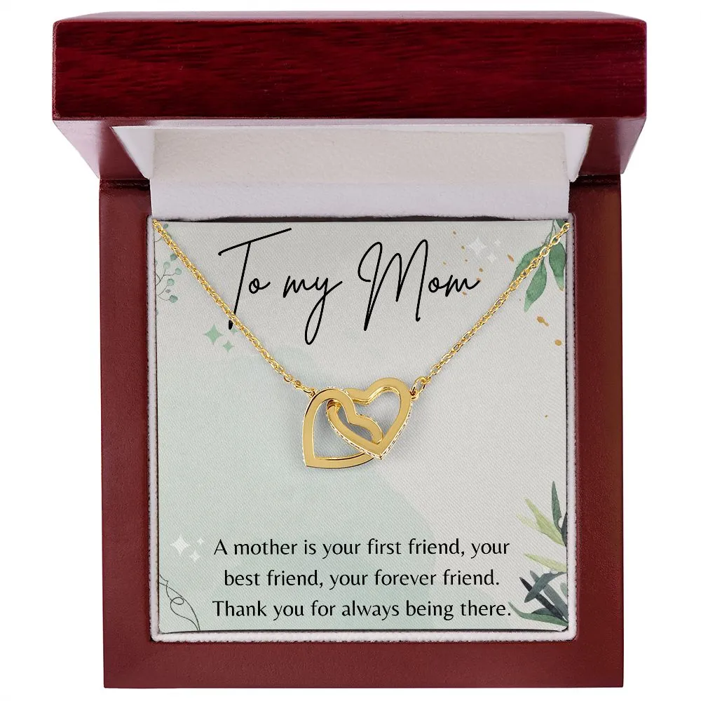 Gifts for Mom Christmas Birthday Gift for Mother Interlocking Hearts Special Necklace