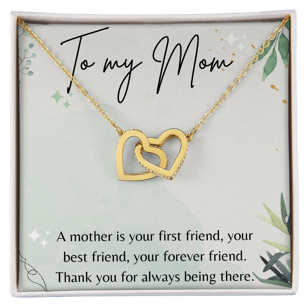 Gifts for Mom Christmas Birthday Gift for Mother Interlocking Hearts Special Necklace