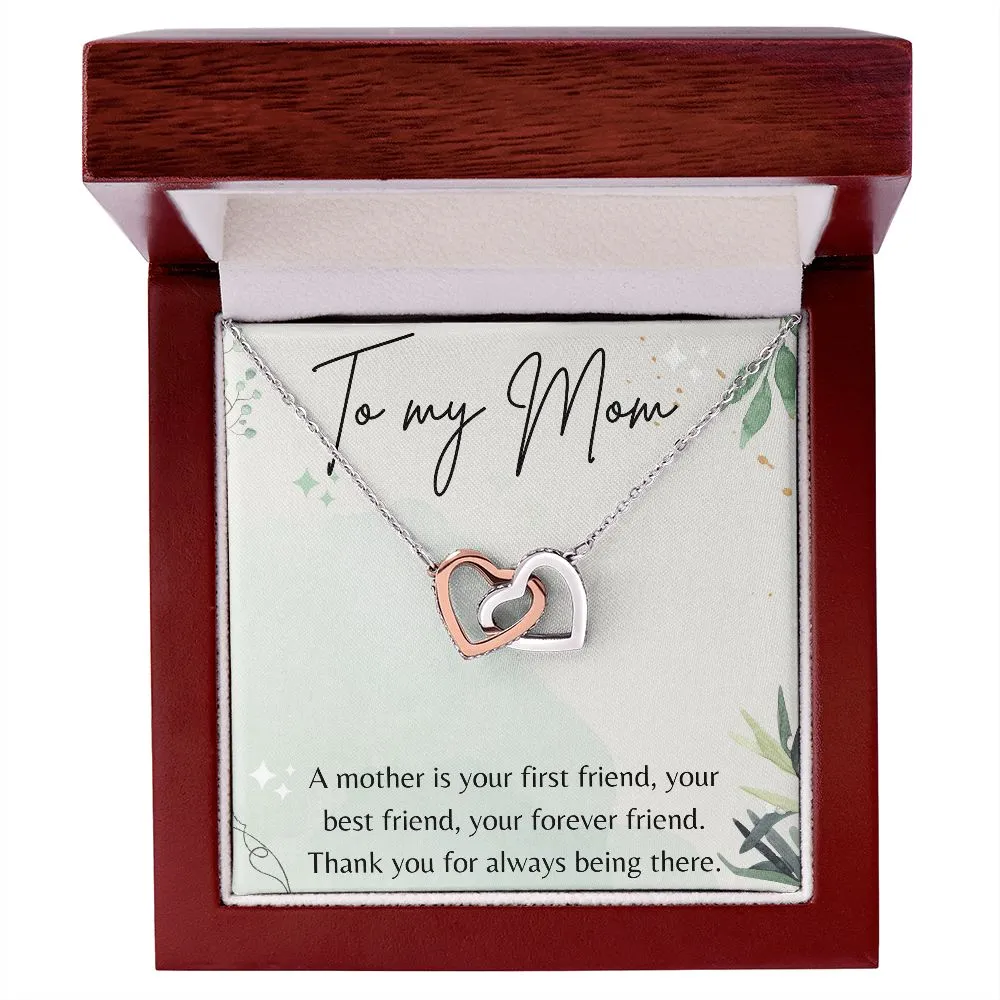 Gifts for Mom Christmas Birthday Gift for Mother Interlocking Hearts Special Necklace