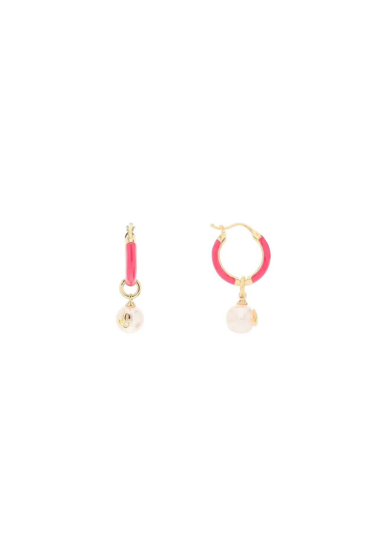 Jimmy Choo Hoop Earrings With Pearls