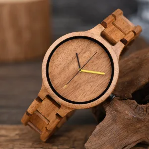 Maria - Teak Minimal Watch