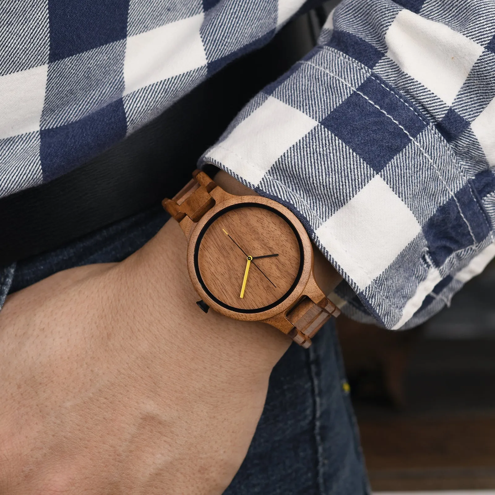 Maria - Teak Minimal Watch