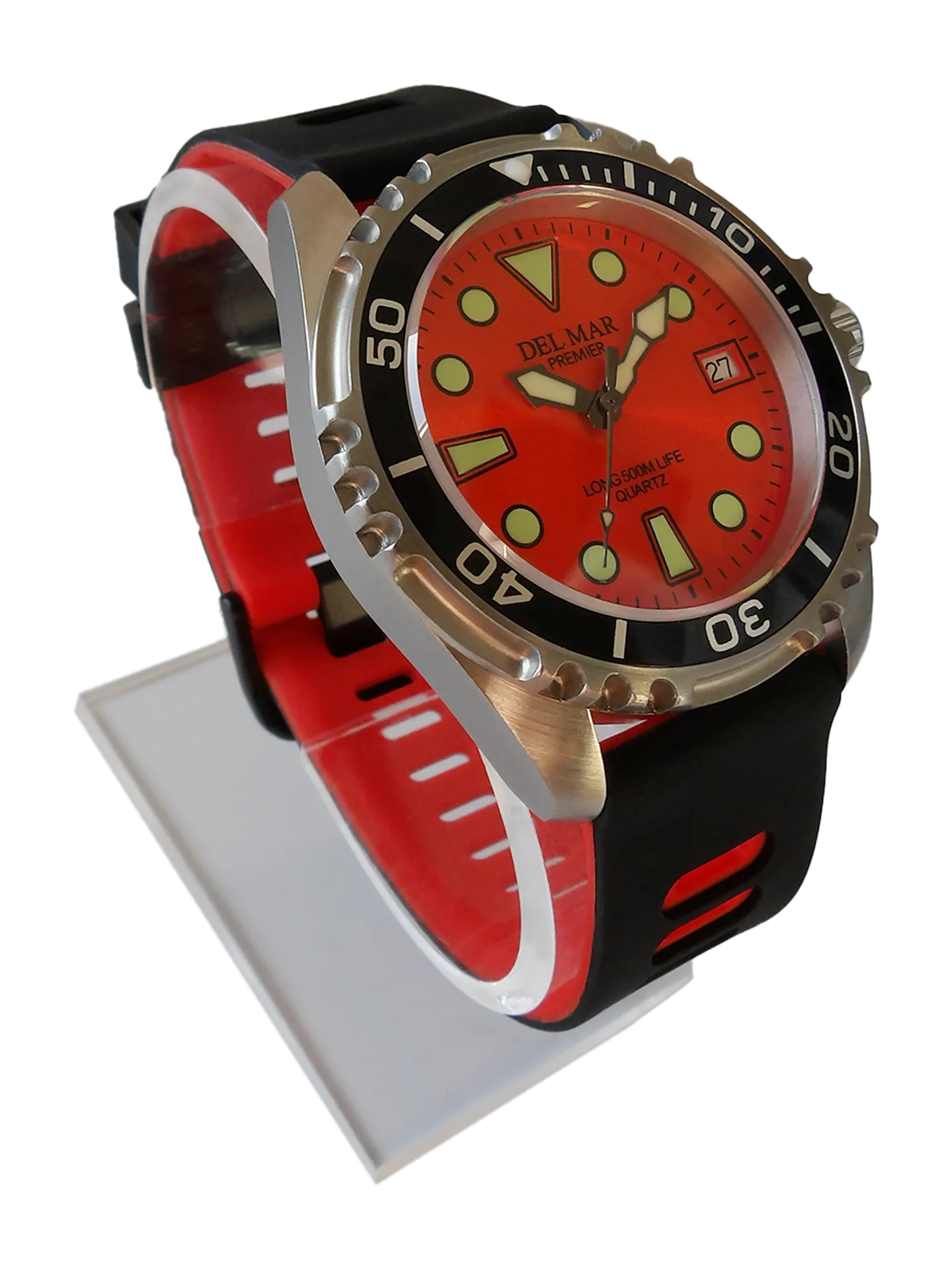 Men's 500 Meter Premier Pro Dive Watch #50457 - Orange Dial