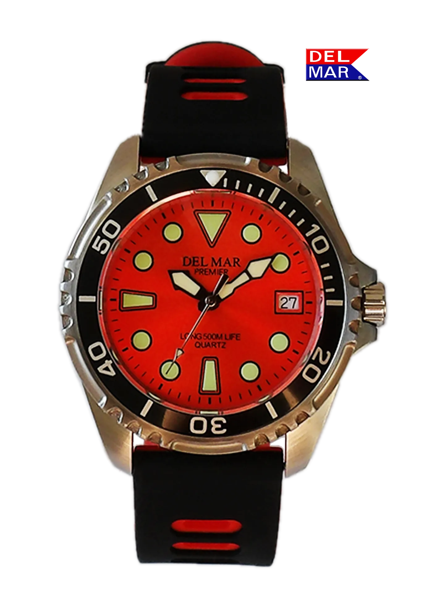 Men's 500 Meter Premier Pro Dive Watch #50457 - Orange Dial