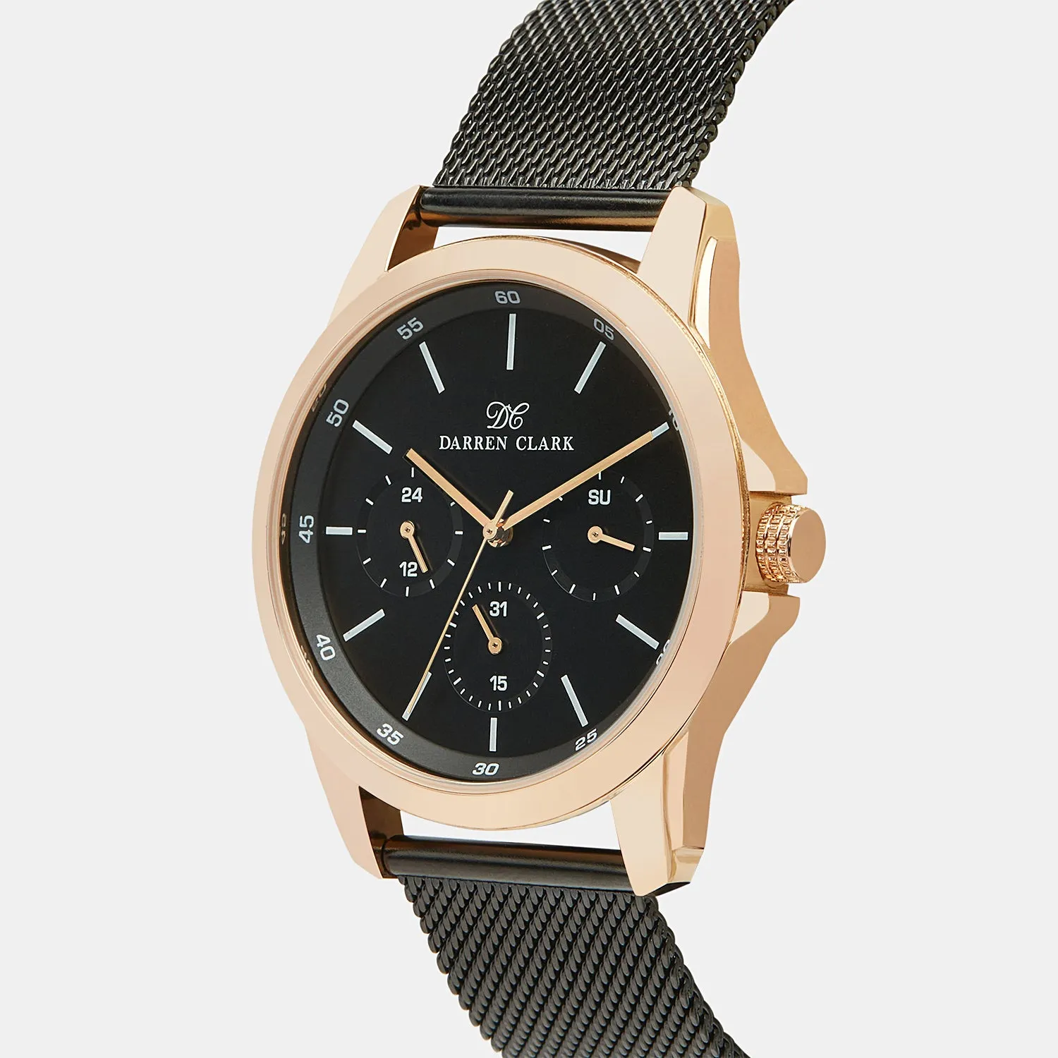 Men's Rose Gold Chronograph Brass Watch 1007F-E0304