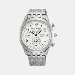 Men's White Dial Chronograph Stainless Steel Watch SPC251P1