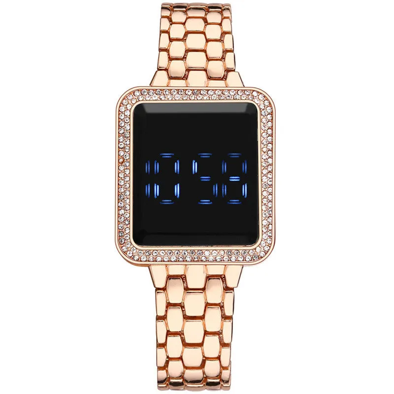 New Sports Electronic Watch Touch Screen Digital Watch Square Women's Watch LED Electronic Watch