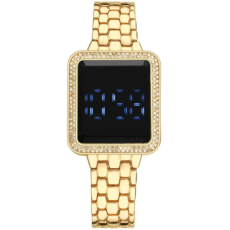 New Sports Electronic Watch Touch Screen Digital Watch Square Women's Watch LED Electronic Watch