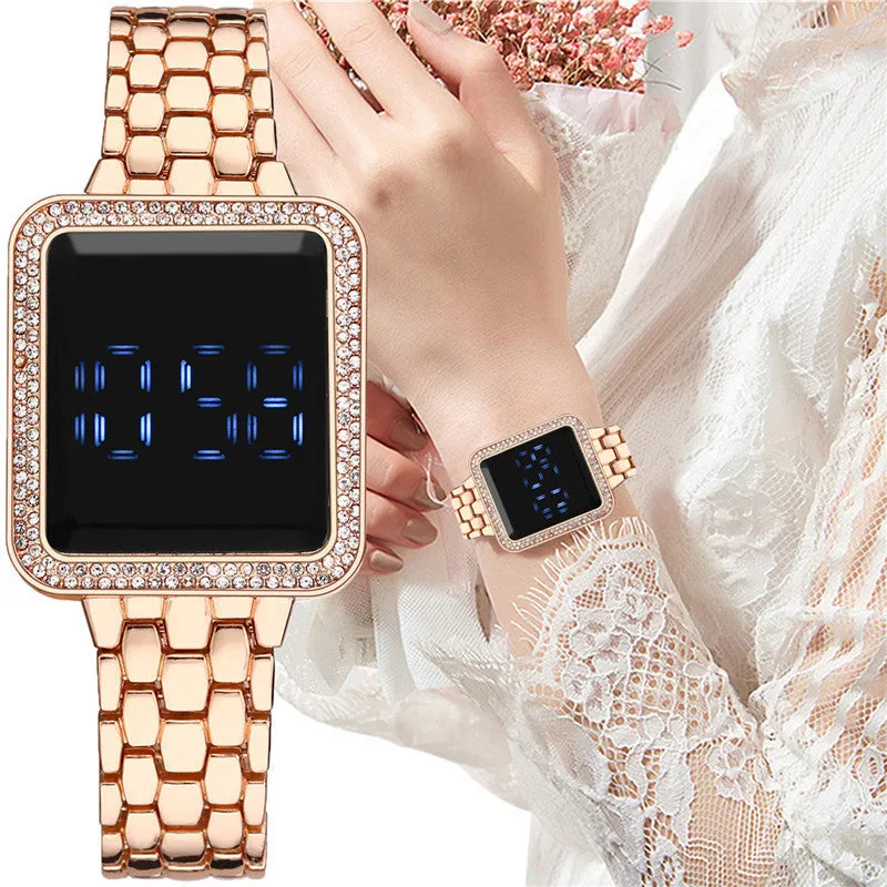 New Sports Electronic Watch Touch Screen Digital Watch Square Women's Watch LED Electronic Watch