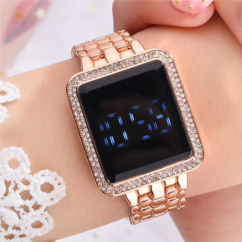 New Sports Electronic Watch Touch Screen Digital Watch Square Women's Watch LED Electronic Watch