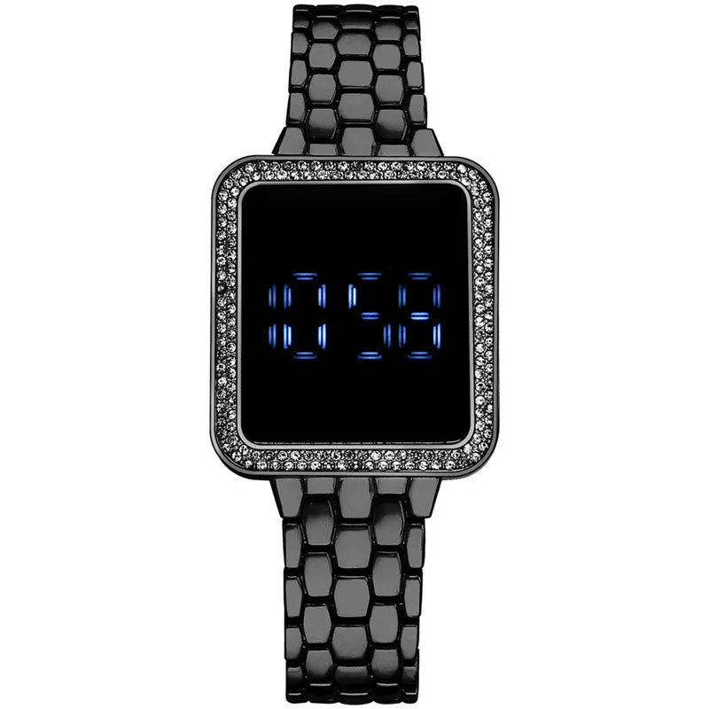 New Sports Electronic Watch Touch Screen Digital Watch Square Women's Watch LED Electronic Watch