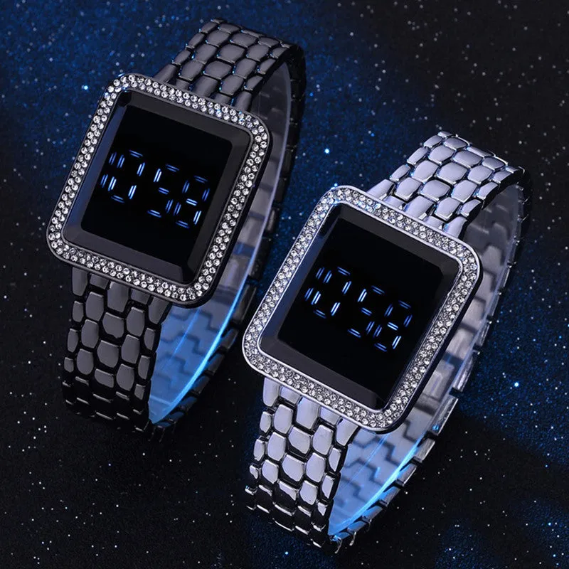 New Sports Electronic Watch Touch Screen Digital Watch Square Women's Watch LED Electronic Watch